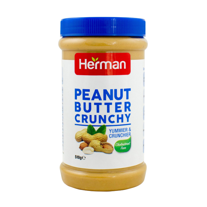Herman Peanut Butter Crunchy 510g (Cholesterol Free) Best Other